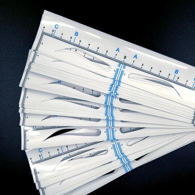 Description Picture 4 of item15/25pcs Airbrush Eyebrow Sticker Microblading Eyebrow Stencil Sticker Brow Mapping Guide Shape Tape PMU Tool Accessories Supply