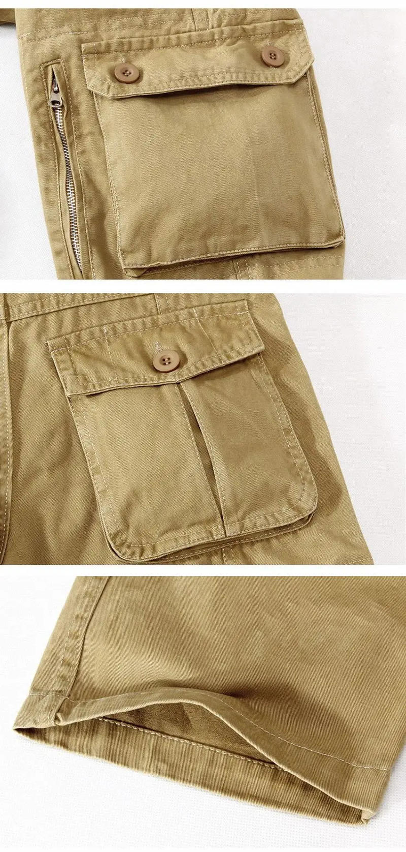 Description Picture 4 of item2023 Sand camouflage trousers Tactical pants men Multi-pocket Baggy overalls male cotton cargo pants for men,size 28-40