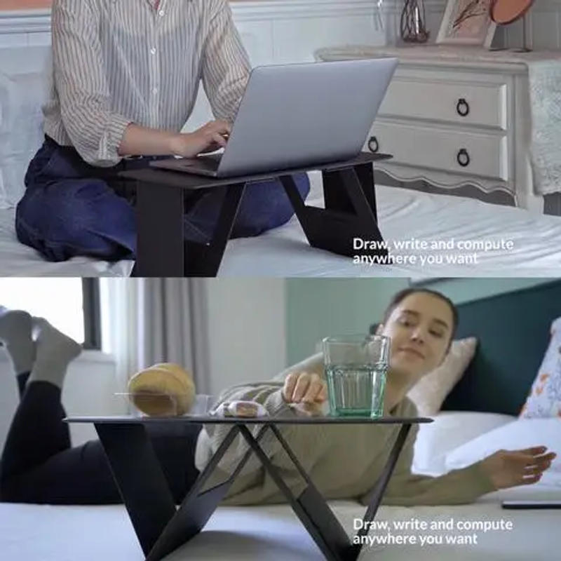 Description Picture 2 of itemPaper-Thin Durable Laptop Desk for Bed Office Portable Notebook PC Holder Foldable Laptop Stand Mini Desk for Tablet PC Black