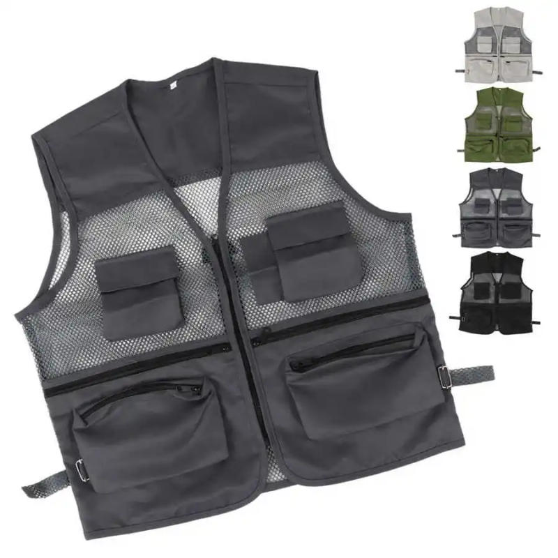 Description Picture 5 of itemFishing Vest Quick Dry Breathable Multi Pocket Mesh Jackets Photography Hiking Vest Quick Dry Waistcoat