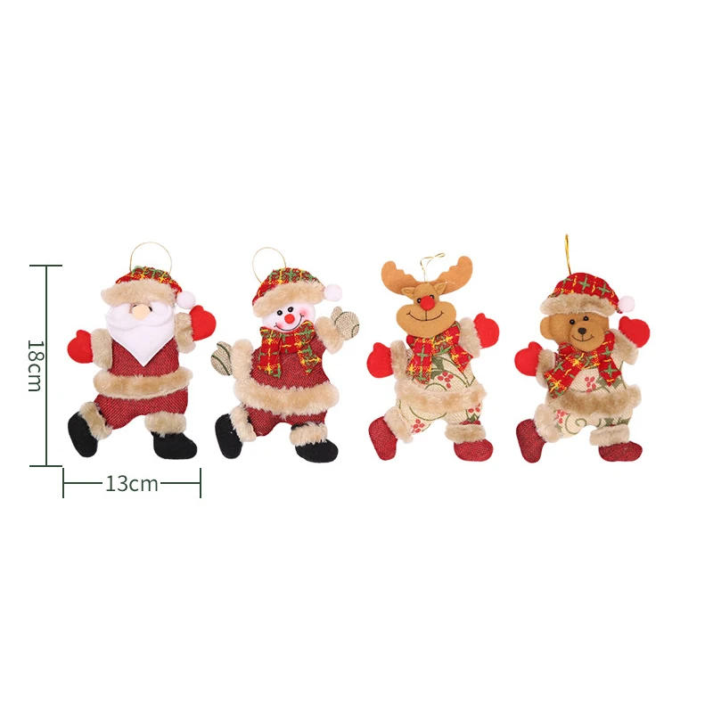 Description Picture 2 of itemHappy New Year Christmas Ornaments DIY Christmas Gifts Santa Snowman Tree Pendant Doll Ornaments adornos de navidad