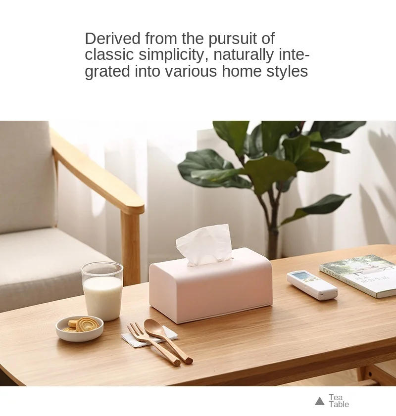 Description Picture 5 of itemTissue Box Cover Toilet Paper Box Solid Napkin Holder Case Simple Stylish Tissue Paper Dispenser Home CarOrganizer