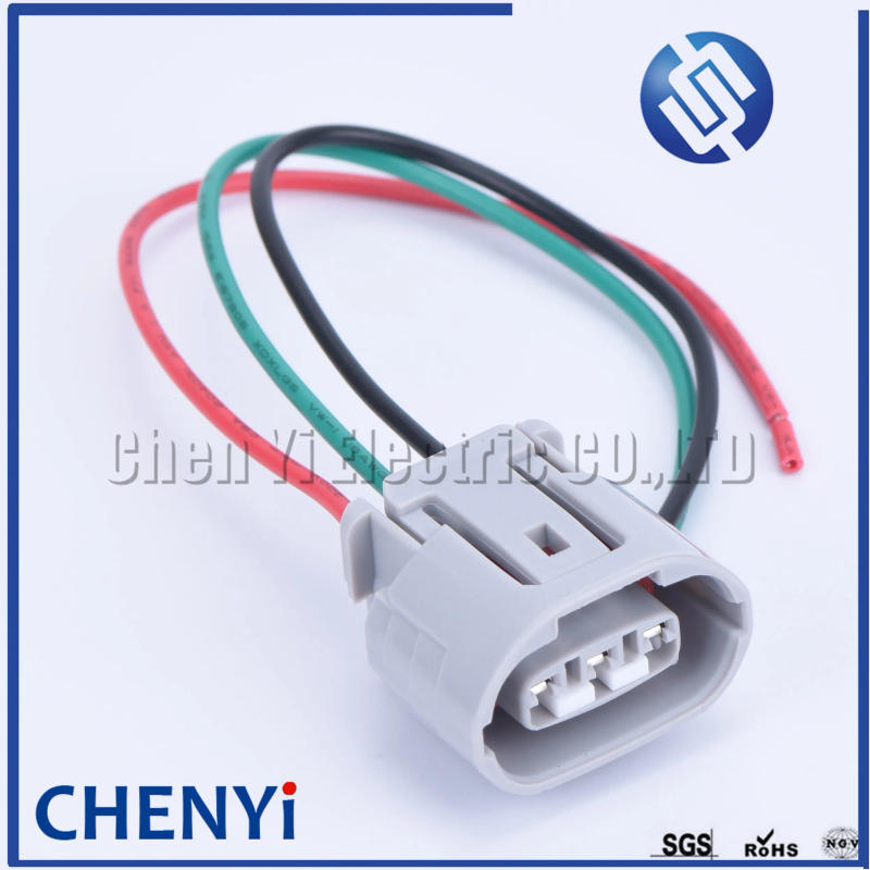 Description Picture 5 of item3 Pin 090 TS Alternator Lead Repair 3 Wire Plug Regulator Harness Plug 6189-0443 90980-11349 For Toyota Suzuki Nissan Denso