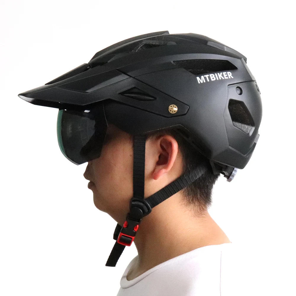 Description Picture 4 of itemUltralight Cycling Safety Helmet, Outdoor Bicycle Taillight Helmet, Removable Lens Visor, Mountain MTB Bike Helmet