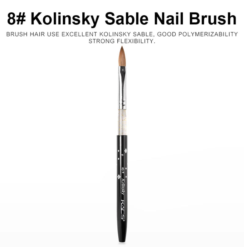 Description Picture 4 of itemHot Sale 5pcs/pack Black size 8# Acrylic Nail Brush Nail Polish Tools Brushes For Gel Nail Polish DIY Drawing Painting Pen
