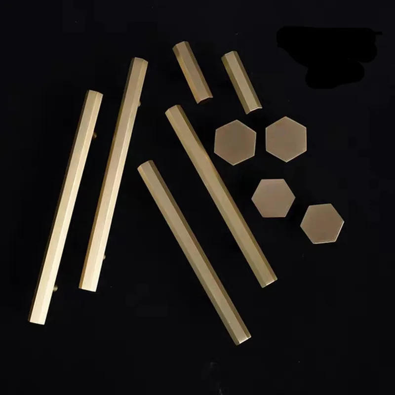 Description Picture 3 of itemVARMSTUGA  Hexagon Brass Cabinet Knobs and Handles Furniture Handles Kitchen Pulls Gold Drawer Knobs Copper Cabinet Pulls