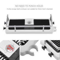Bathroom Shelf Shower Shelf Shelf Shampoo Tray Rack Free Drilling Floating Shelf Wall Hanging Bathroom Accessories Corner Shelf