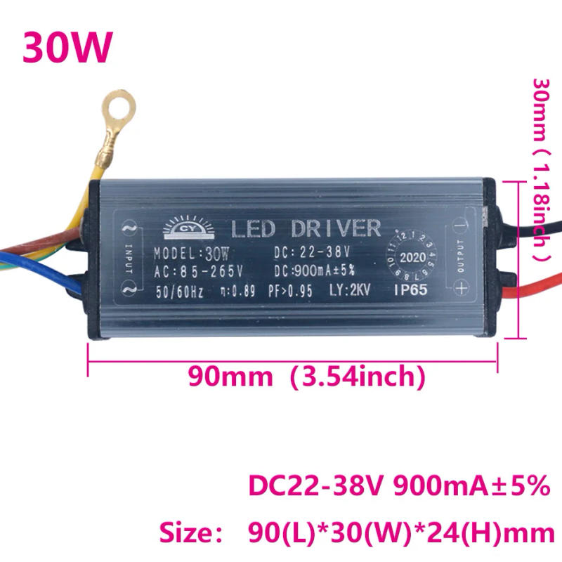 Description Picture 3 of itemLED driver Waterproof 10W 20W 30W 50W Waterproof High Power Supply LED Driver AC85-265V Input Electronic LED Driver Transformer