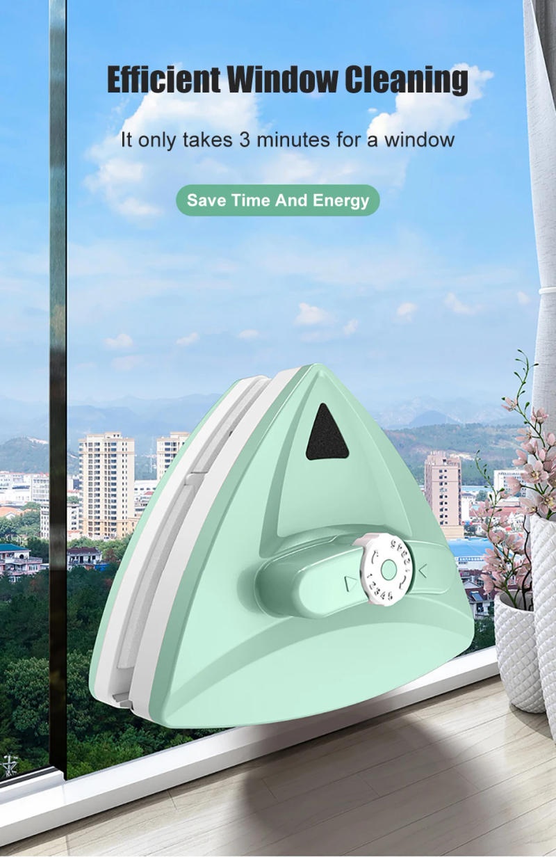 Description Picture 2 of itemNew Double-sided Adjustable Magnetic Window Cleaner, Magnetic Wiper, Household Glass Brush Window Cleaning Tool for Home Office