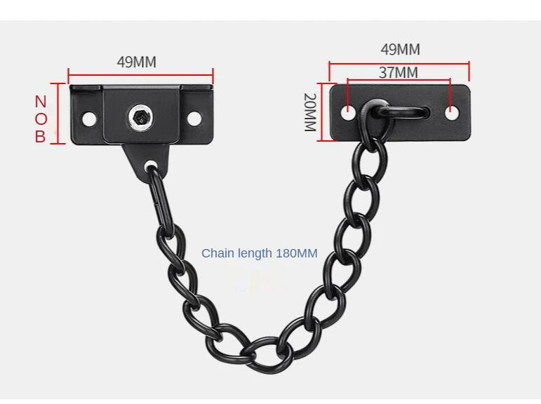 Description Picture 6 of itemWindow Safety Latch Chain Stainless Steel Sliding Door Window Lock Casement Stopper Anti-theft Locks Hasp Protective Child