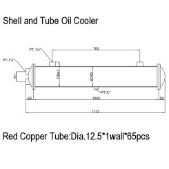 CL Series Shell and Tube Oil Cooler, Fins Copper Tube Heat Exchanger, Coustomized Cooler