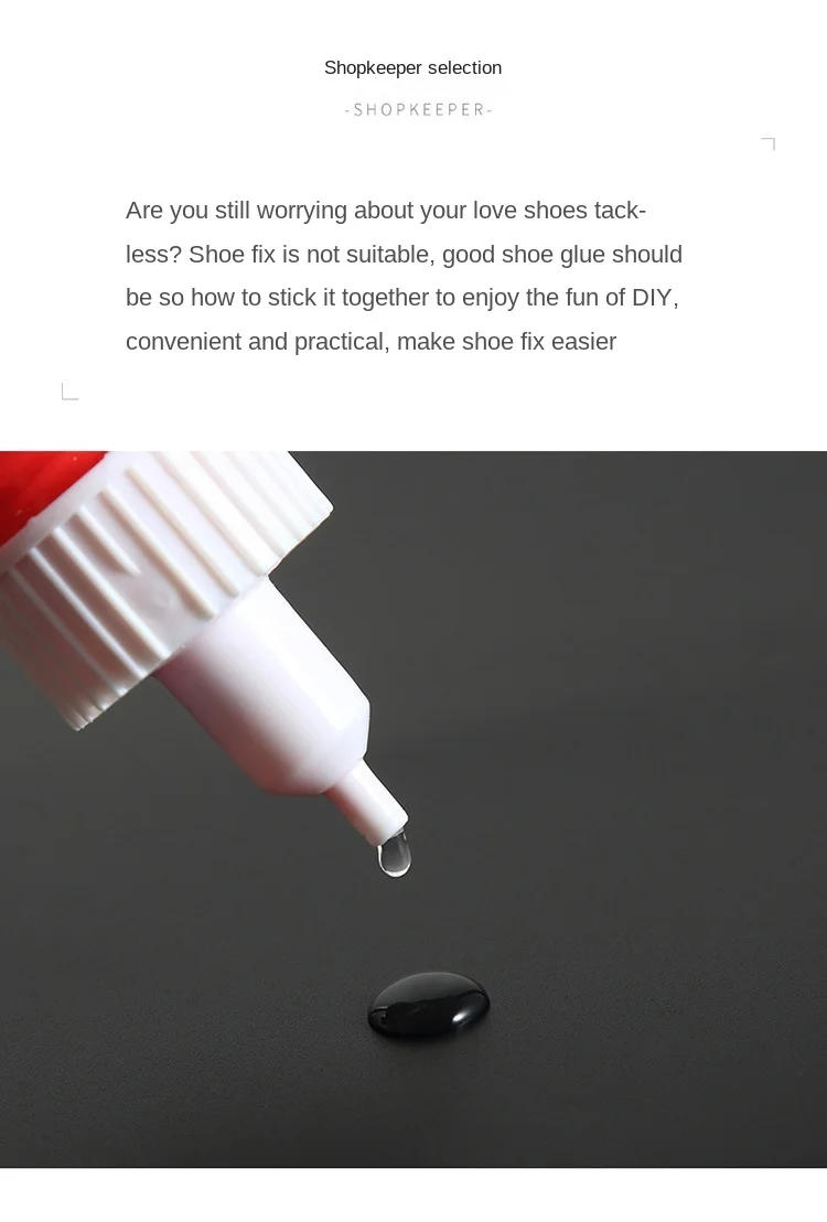 Description Picture 3 of item20ml Quick Dry Portable Home Universal Traceless Leather Fabric Sealers Waterproof Multi Purpose Super Adhesive Shoe Repair Glue