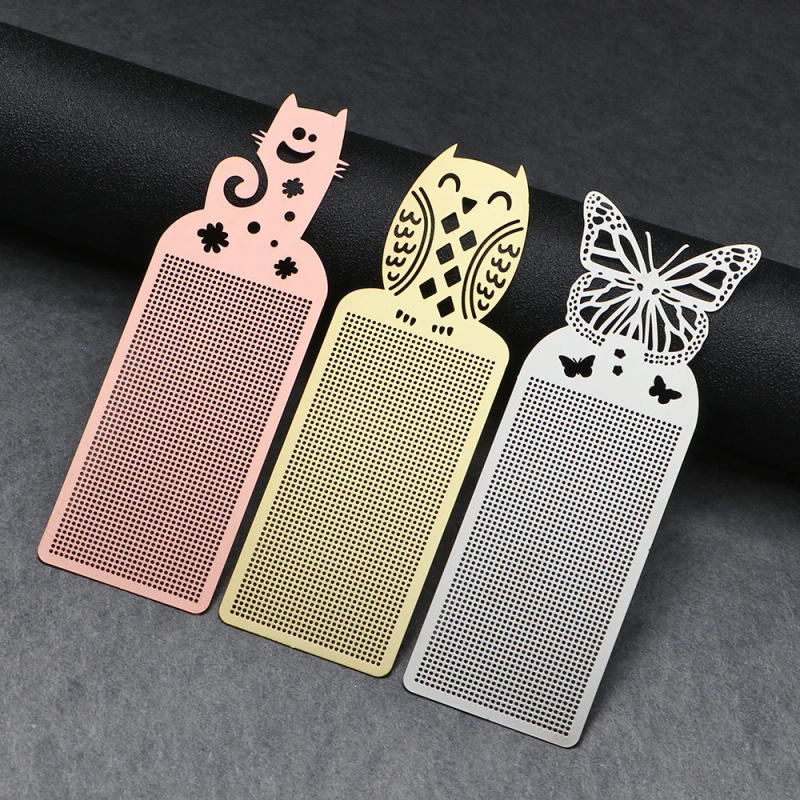 Description Picture 4 of item1PC Cross-Stitching Metal Bookmark Needlework Embroidery Cute Butterfly Owl Pattern Counted Accessory DIY Painting Crafts Kit