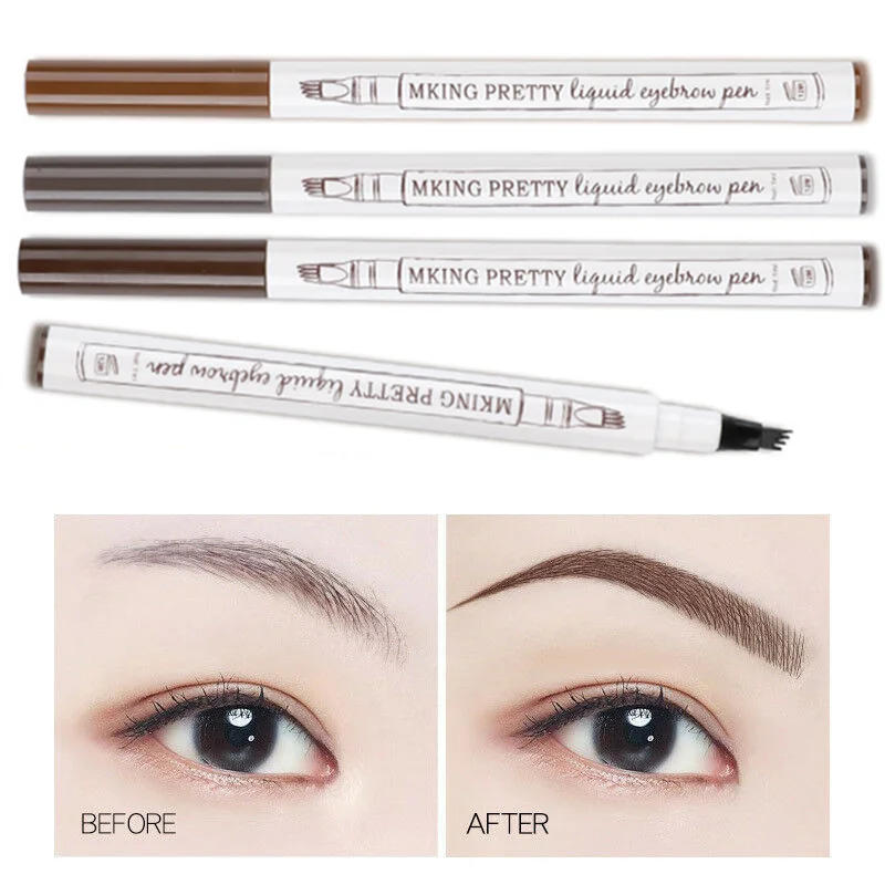 Description Picture 4 of itemEyebrow Pencil Women Micro-Fork Waterproof Double-headed Eyebrow Tattoo Natural Long Lasting Makeup Paint Triangle Eyebrow Pen