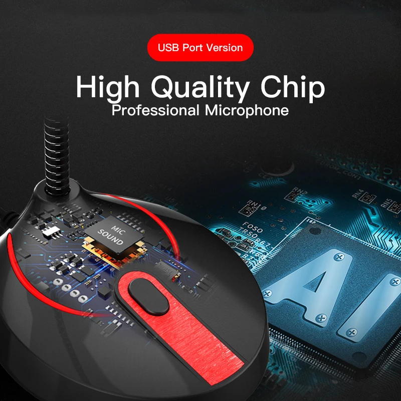 Description Picture 6 of itemMini USB Microphone Studio Speech Speakers 3.5mm Jack Plug Wired Microphones for PC Computer Laptop Notebook Loud Speaker