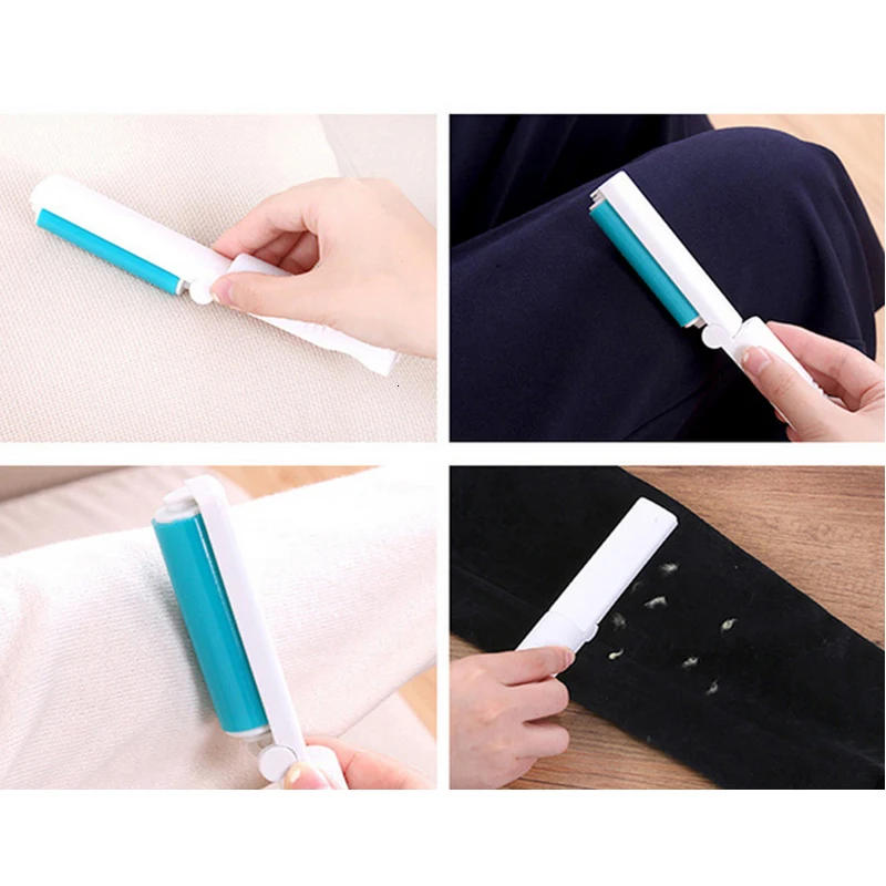 Description Picture 6 of itemSticky Portable Clothes Lint Roller with Cover Washable Dust Roller for Wool Sheets Clothes Fluff  Pet Hair Cleaning Tools Home