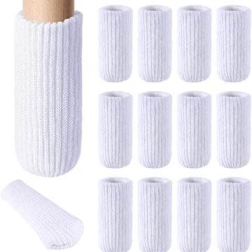 24pcs Furniture Leg Socks Knitted Chair Leg Floor Protectors Non Slip Furniture Booties Thickening Table Feet Covers Chair Caps