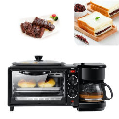 Multifunction breakfast maker oven bacon toast oven coffee maker 3 in 1 maker machine breakfast machine bake oven fried egg