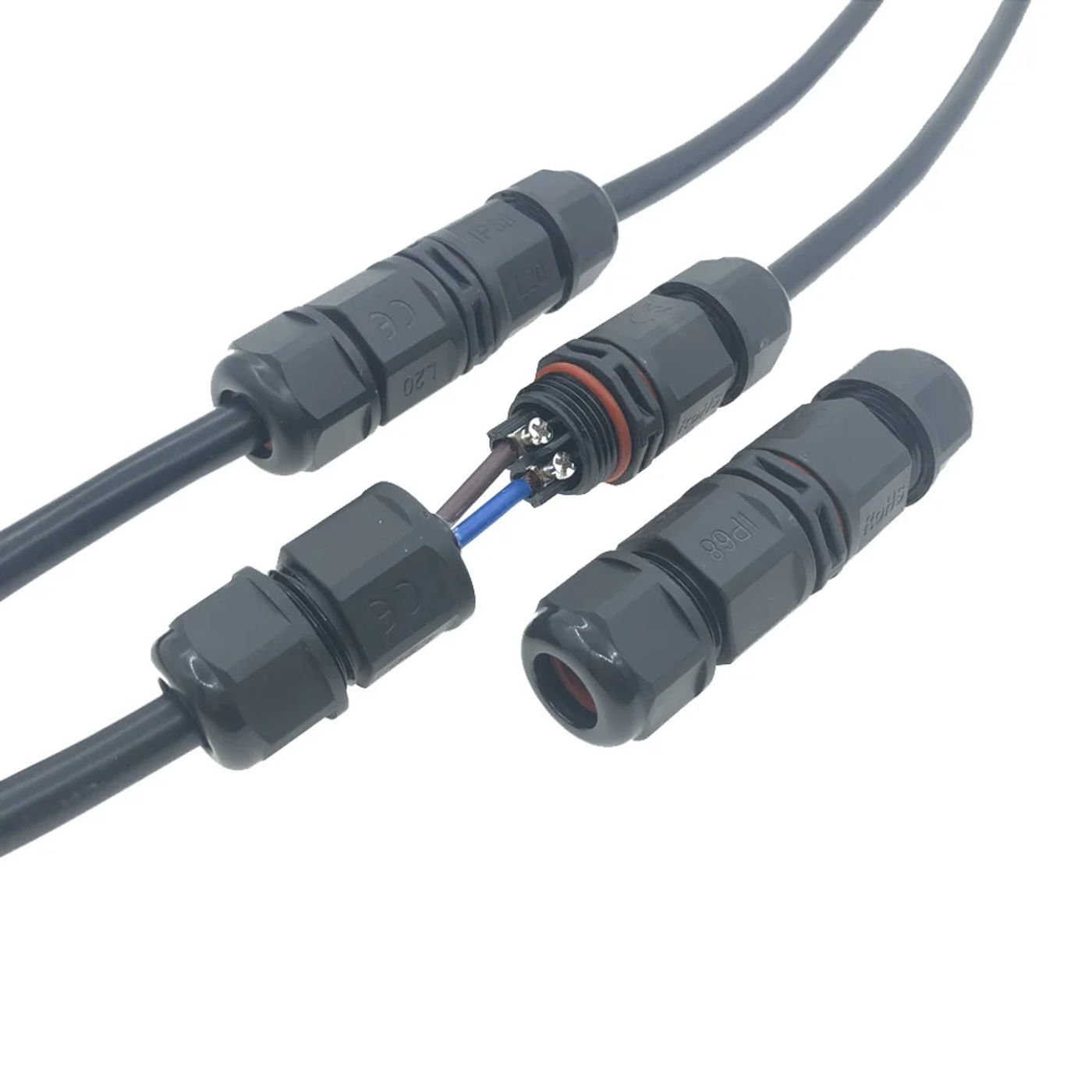Description Picture 5 of itemIP68 Waterproof Connector 2 Pin 3 Pin 4 Pin 5 Pin Electrical Terminal Adapter Wire Connector Screw Pin connector LED Light