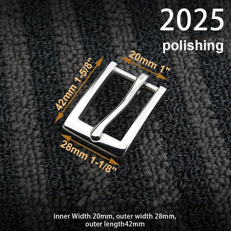 Description Picture 4 of item1pcs 304 Steel 15-35mm Belt Buckle End Heel bar Buckle Single Pin Heavy-duty For Leather Craft Strap Webbing Dog Collar CLOXY