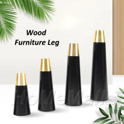 4pcs Black Wood Furniture Leg Straight Feet As Replacement for Sofa Bed Couch Table Cabinet Wooden Leg Furniture Improvement