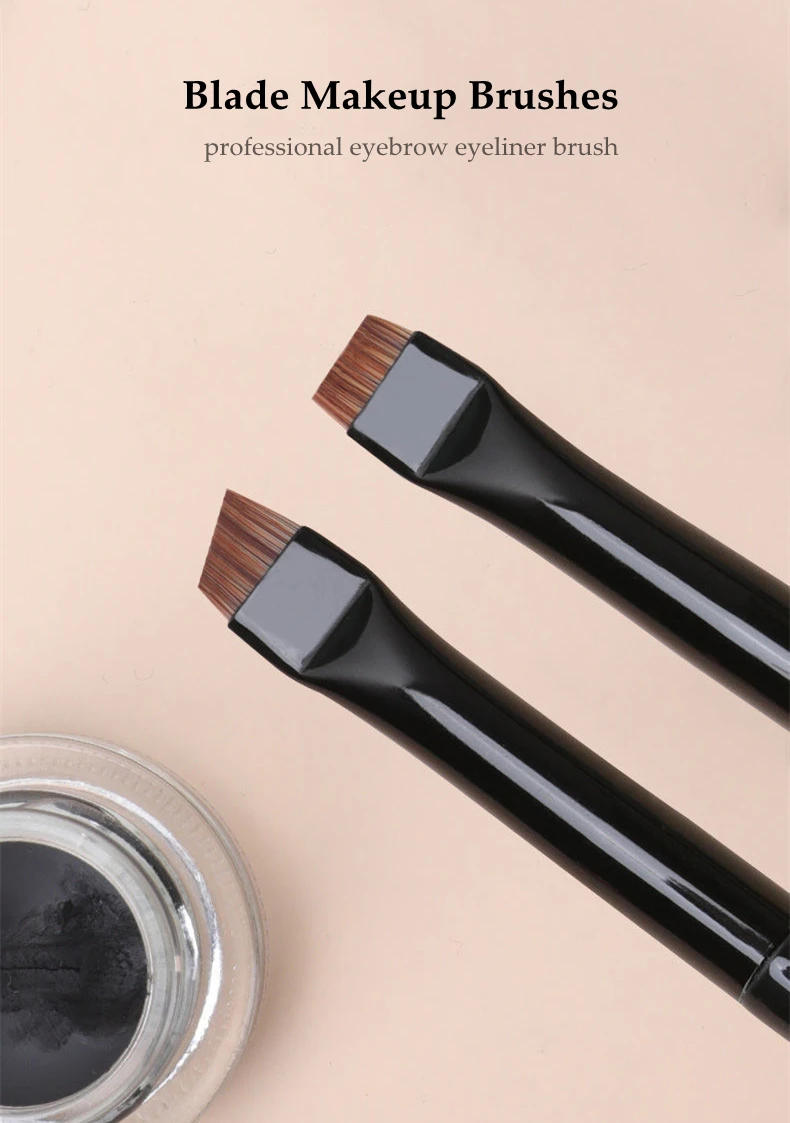 Description Picture 3 of itemLOYBJ 1/2pcs Blade Makeup Brushes Angled Thin Eyebrow Brush Flat Fine Eyeliner Brush Professional Liner Brow Beauty Make Up Tool