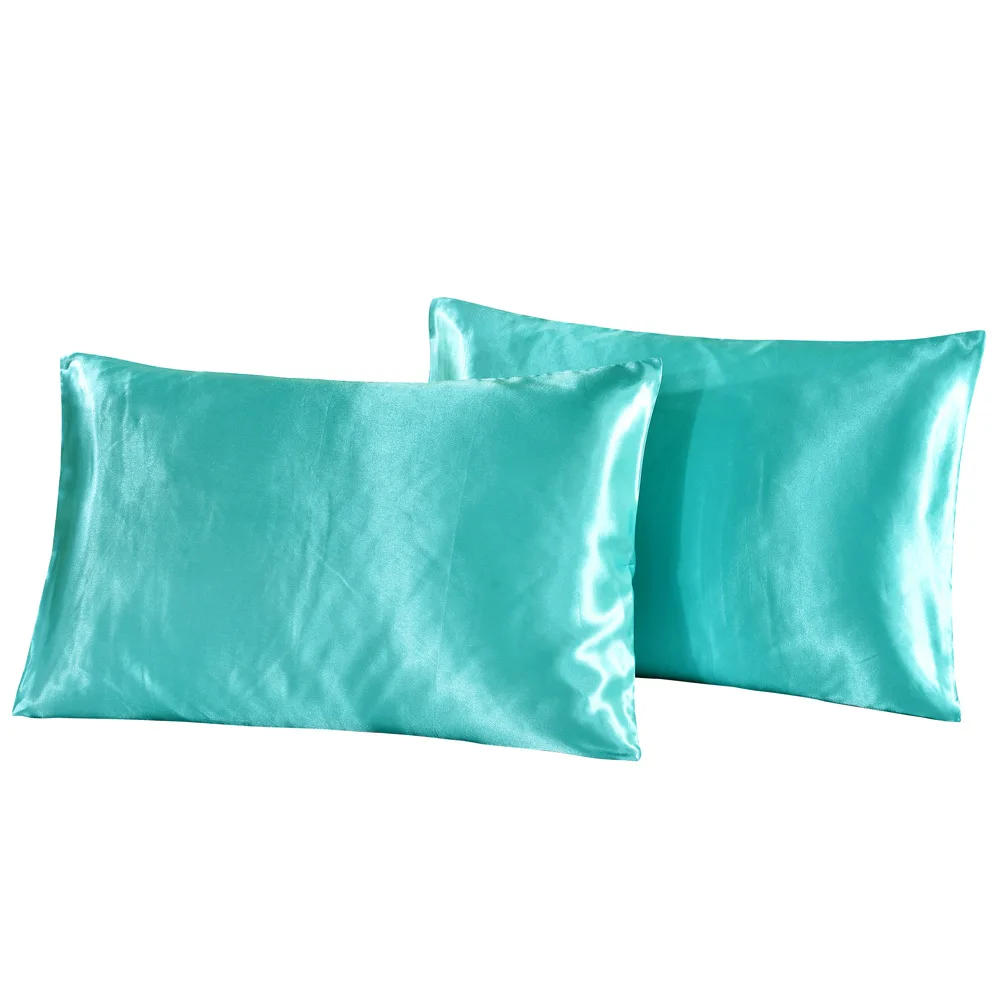 Description Picture 6 of item1Pc Queen Satin Silk Pillowcase Pillow Case Cover Home Bedding Smoothy Pillow Rectangle Bedding Pillow