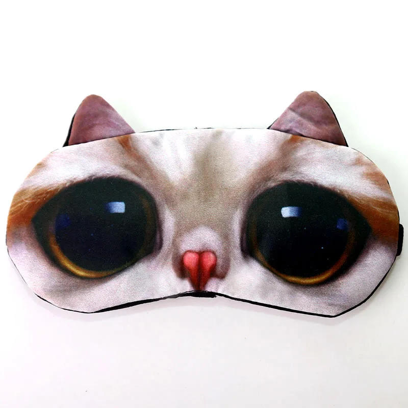 Description Picture 6 of item1PCS 3D Sleeping Mask Cute Cartoon Cat Dog Sleeping Eye Mask Eyeshade Cover Soft Portable Animal Blindfold Eyepatch Eye Cover