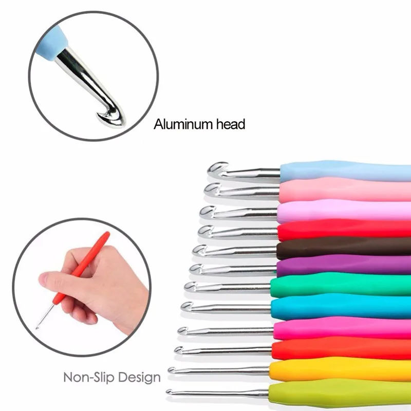 Description Picture 6 of itemKOKNIT 1pcs Crochet Hook Mix Size 1.0mm to 10.0mm Soft Handle Knitting Hooks Needles DIY Craft Yarn Sewing Needle For Mom's Gift