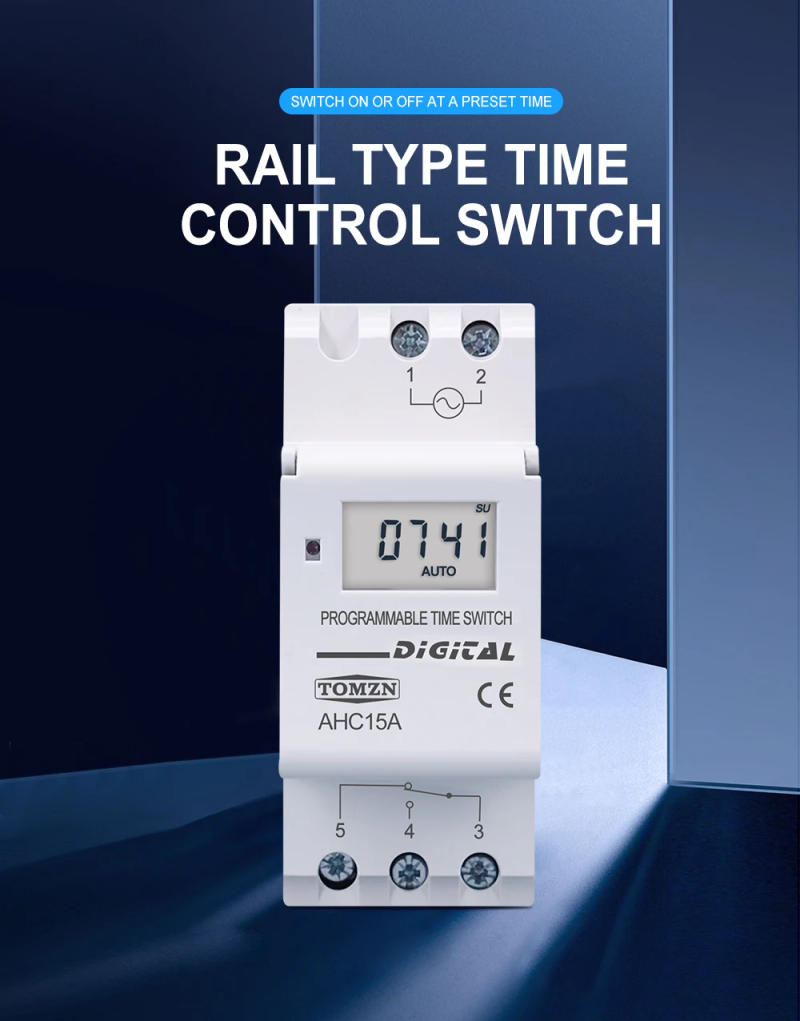 Description Picture 2 of itemTOMZN Din Rail Weekly 7 Days Programmable Digital TIME SWITCH Relay Timer Control AC 220V 230V 12V 24V 48V 16A