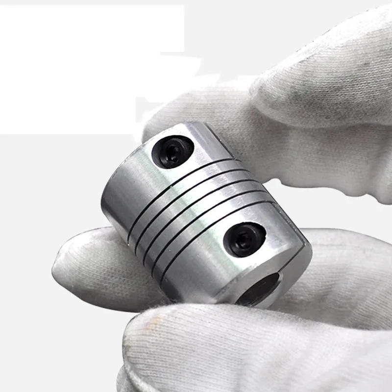 Description Picture 4 of item5mm/6mm/6.35mm/8mm/10mm/12mm Aluminum Alloy Flexible Coupling Spring Coupler Motor Shaft Connector For Printer Encoder D25L25