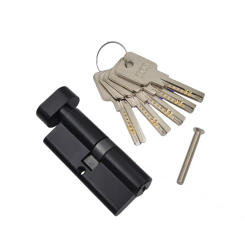 All Brass Black Cylinder Lock Door Window  Security  60 70 80 90 100mm Cylinder  Living Room  Lock Handle Customized  Brass Key
