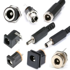 10PCS DC Connector 5.5x2.1mm 3.5x1.3mm DC Power Plug Male Female Jack Socket Nut Panel Mount DC Power Adapter Connectors 5.5*2.1