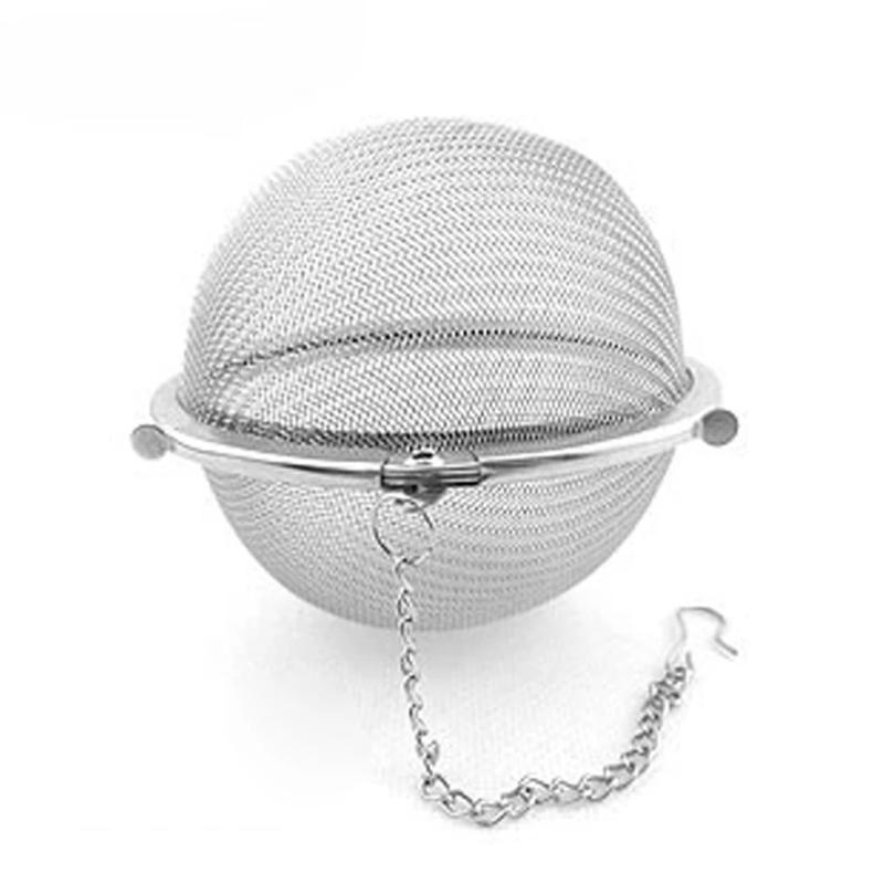 Description Picture 5 of item4.5/5.5/7CM Stainless Steel Tea Infuser Sphere Locking Spice Tea Ball Strainer Mesh Infuser Tea Filter Strainers Kitchen Tools
