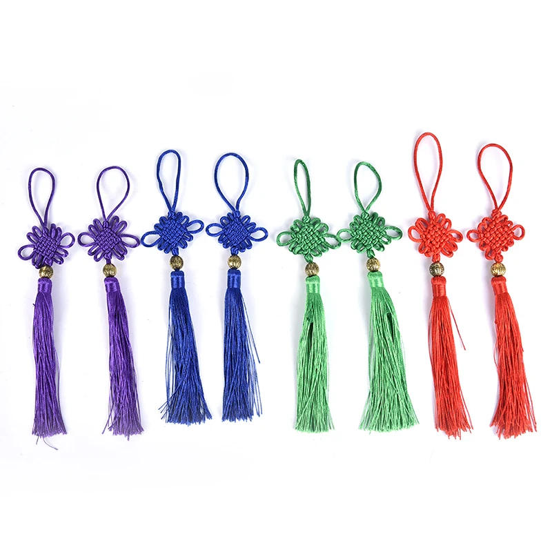 Description Picture 2 of item2pc Chinese Knots Tassel DIY Pendant Pendant Jewelry Garment Decorative Accessories Car Key Bag Pendant DIY Craft Tassel Fringe