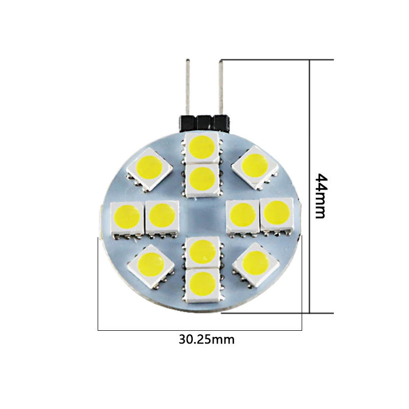 Description Picture 3 of itemG4 Led Round Bulb 12V 24V Spotlight Cabinet Marine Camper Range Hood Light 12 24 Volt Super Flat Lamp Reading Lights On Car