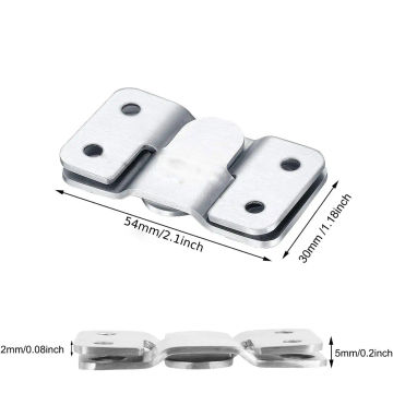 8pcs Sectional Connector Stainless Steel Furniture Interlock Bracket With Screws Flush Mount Bracket for Sofa Photo Frame Mirror