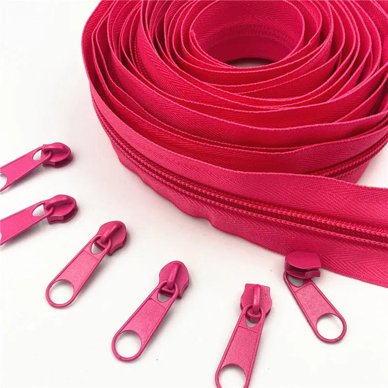 Description Picture 3 of item5 Meters Long 10 Zipper Pullers 5 # Nylon Coil Zipper For DIY Sewing Clothing Accessories