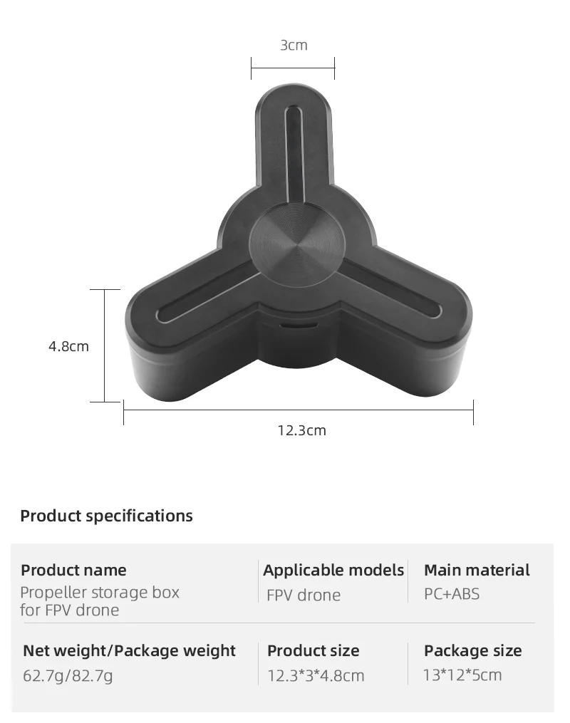 Description Picture 3 of item5328S Propeller Storage Box For DJI FPV Combo CW CCW Wing Fan Blade Anti-Squeeze Protection Box Drone Accessories