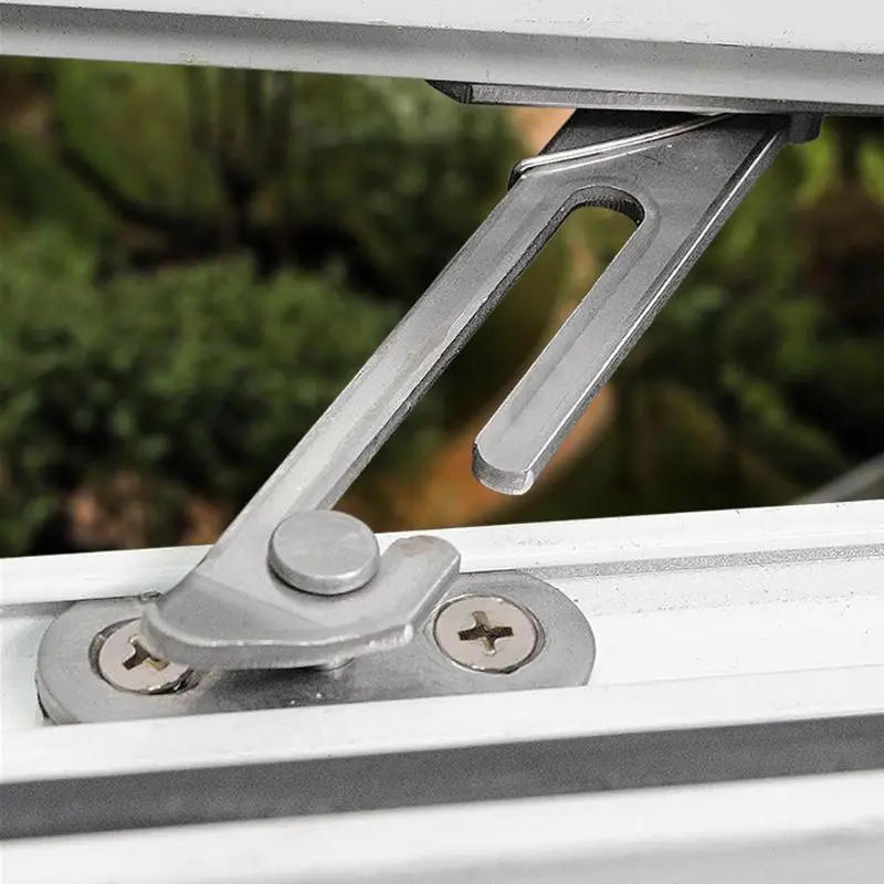 Description Picture 4 of itemWindow Stopper Restrictors Sliding window door brace opening  Stainless Steel Wind Bracing Ventilation Child Baby Safety Lock
