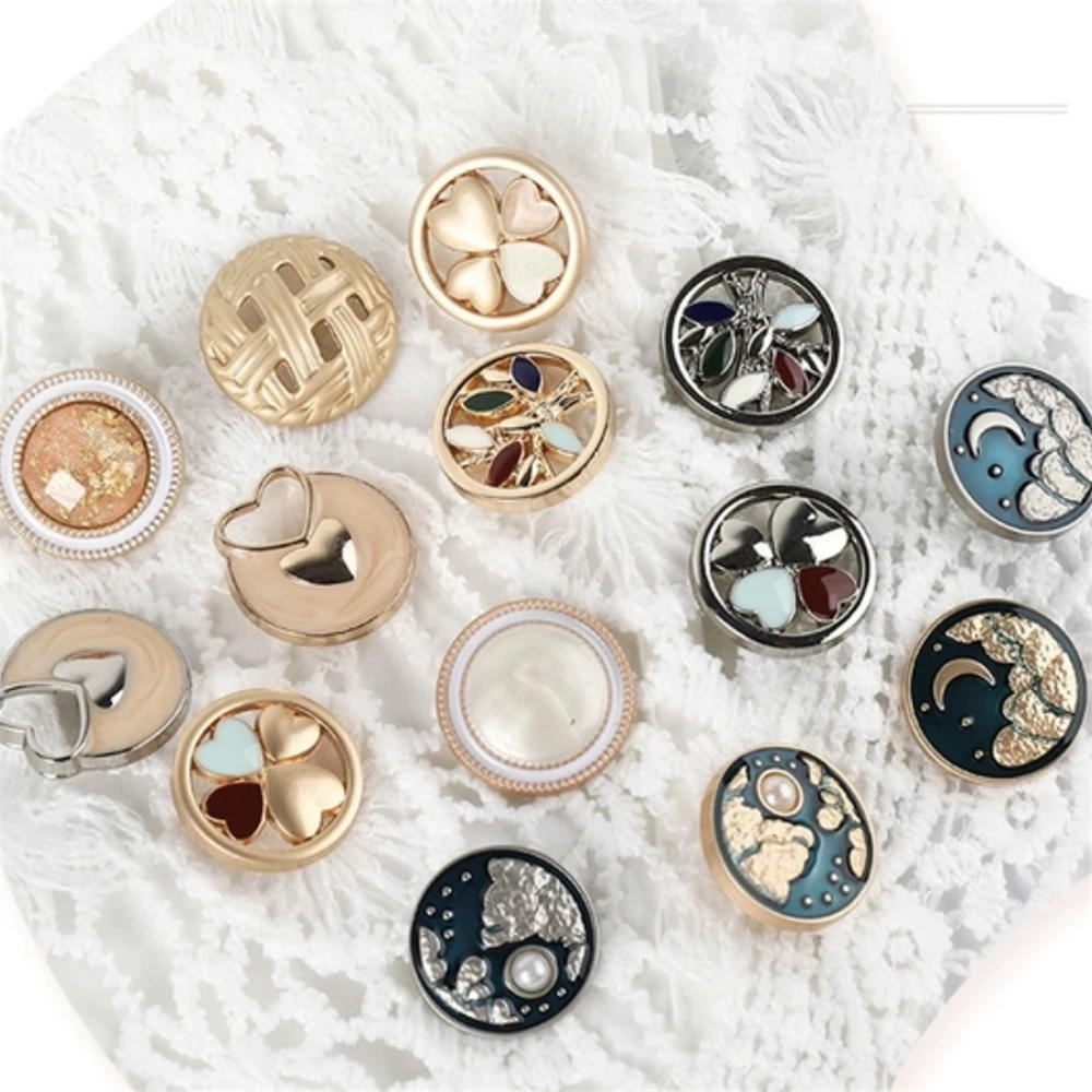 Description Picture 4 of itemMoon Pattern Metal Buttons for Clothes 20mm Sewing Accessories Buttons for Clothing Embellishments for Clothing Blouse Buttons