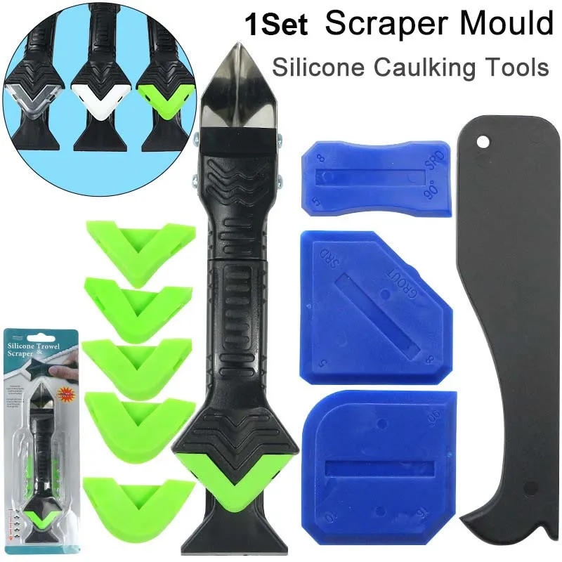 Description Picture 2 of item11pcs/set 3 In 1 Silicone Caulking Tools Sealant Remover Finishing Tool Grout Kit Set Scraper Mould Removal for Kitchen Window