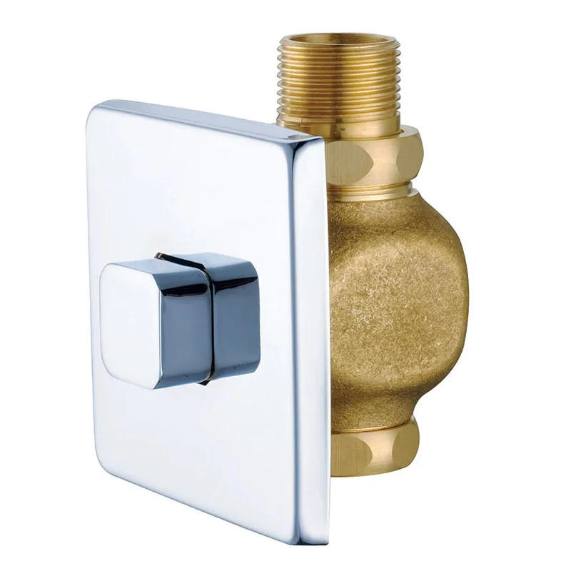 Description Picture 4 of itemToilet Flush Valve Manual WC Squat Pan Brass Valve Self-closing Flush Time-extended Press Type In-wall Delay Urinal Components