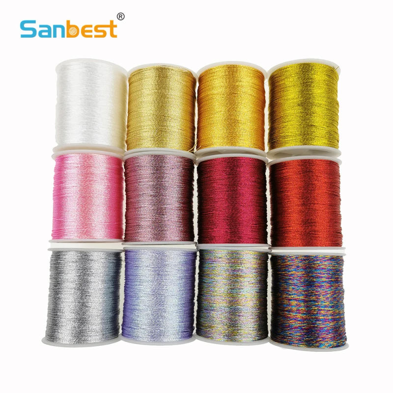 Description Picture 3 of itemSanbest Metallic Weaving Yarn 3 4 6 9 Strands Chameleon Handmade Knitting DIY Pearl Bracelet String Stitch Tatting Weave Thread