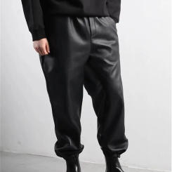 Men's Leather Pants Conical Pants Spring And Autumn New Dark Fashion Trend Casual Casual Casual Pants
