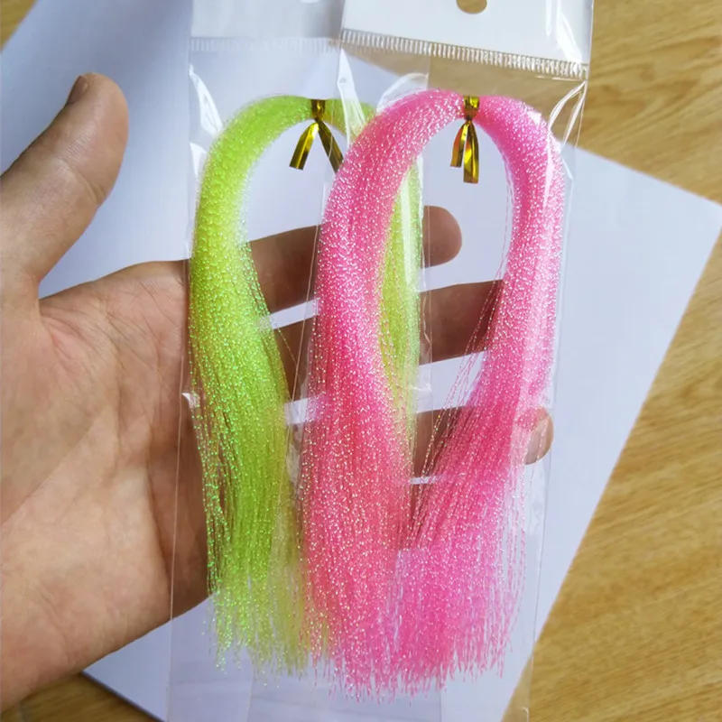 Description Picture 3 of item1pc Fly Fishing Luminous Silk Twisted Strand String Line Tying Crystal Shining String Hook Lure Assist Lure Flies Accessories