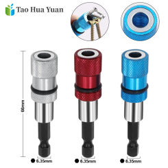 1/4 Hex Shank Electric Drill Magnetic Screwdriver Bit Holder 60mm Stainless Steel Magnetism Limit Adjustable Extension Bar 60mm