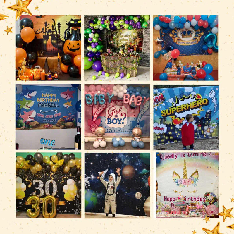 Description Picture 2 of itemYeele Birthday Party Circus Theme Clown Play Show Red Curtain Baby Child Background Photography Backdrops For Photo Studio