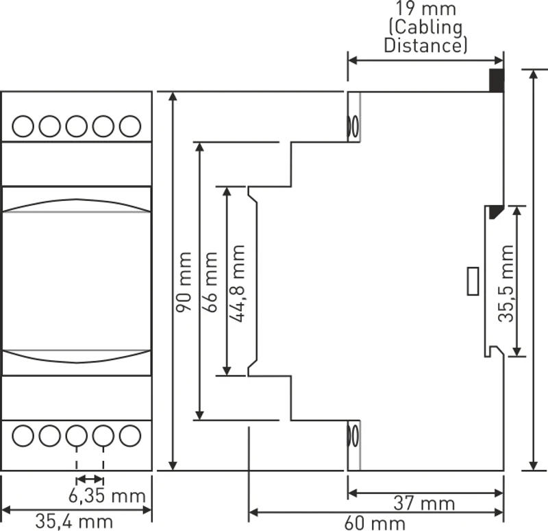 Description Picture 3 of itemSamwha-Dsp GKT-03F 3*380VAC Non-Neutual Three-Phase Phase Failure, Phase Sequence, Under&Over Voltage Relay