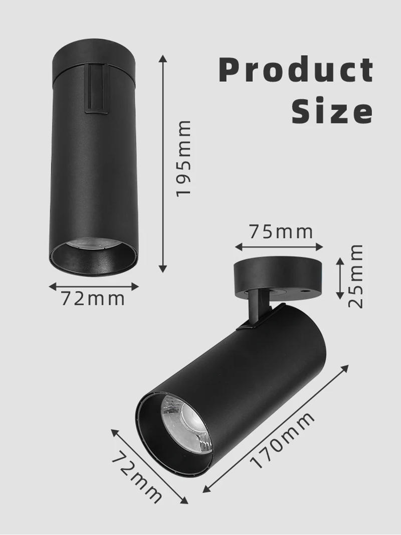 Description Picture 6 of itemLed Downlight Ceiling Spotlight 220V Surface Mounted 40W 25W Foldable Spot Aluminum Track Light Fixture for Living Room Bedroom